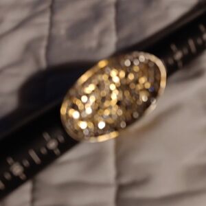 Alexis Bittar Elegant Gold and Black Women's Ring